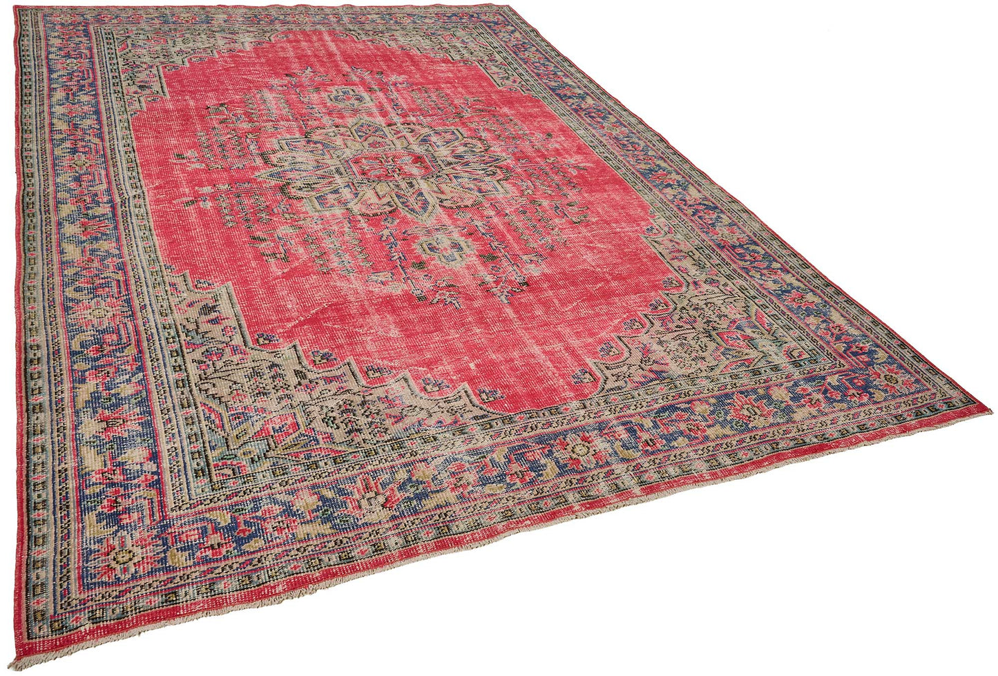7x10 Hand-Knotted Turkish Vintage Rug - 50811