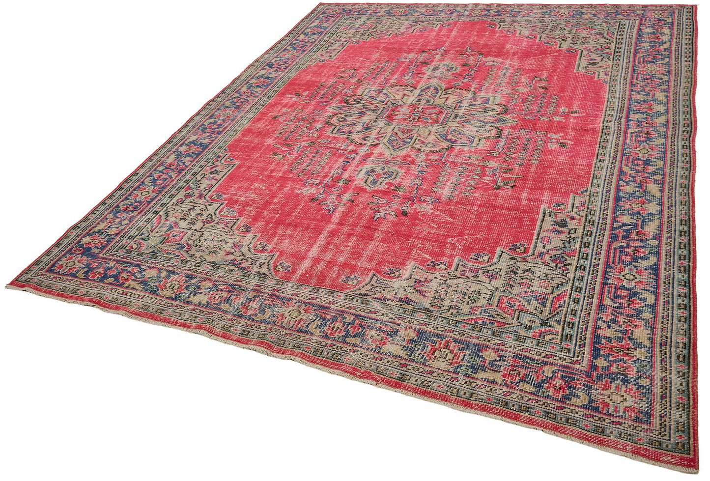 7x10 Hand-Knotted Turkish Vintage Rug - 50811