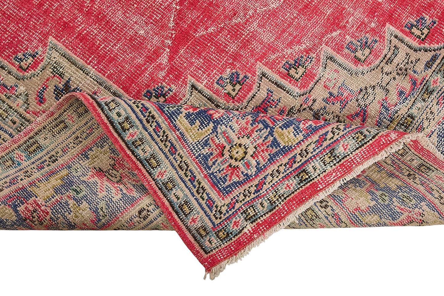 7x10 Hand-Knotted Turkish Vintage Rug - 50811