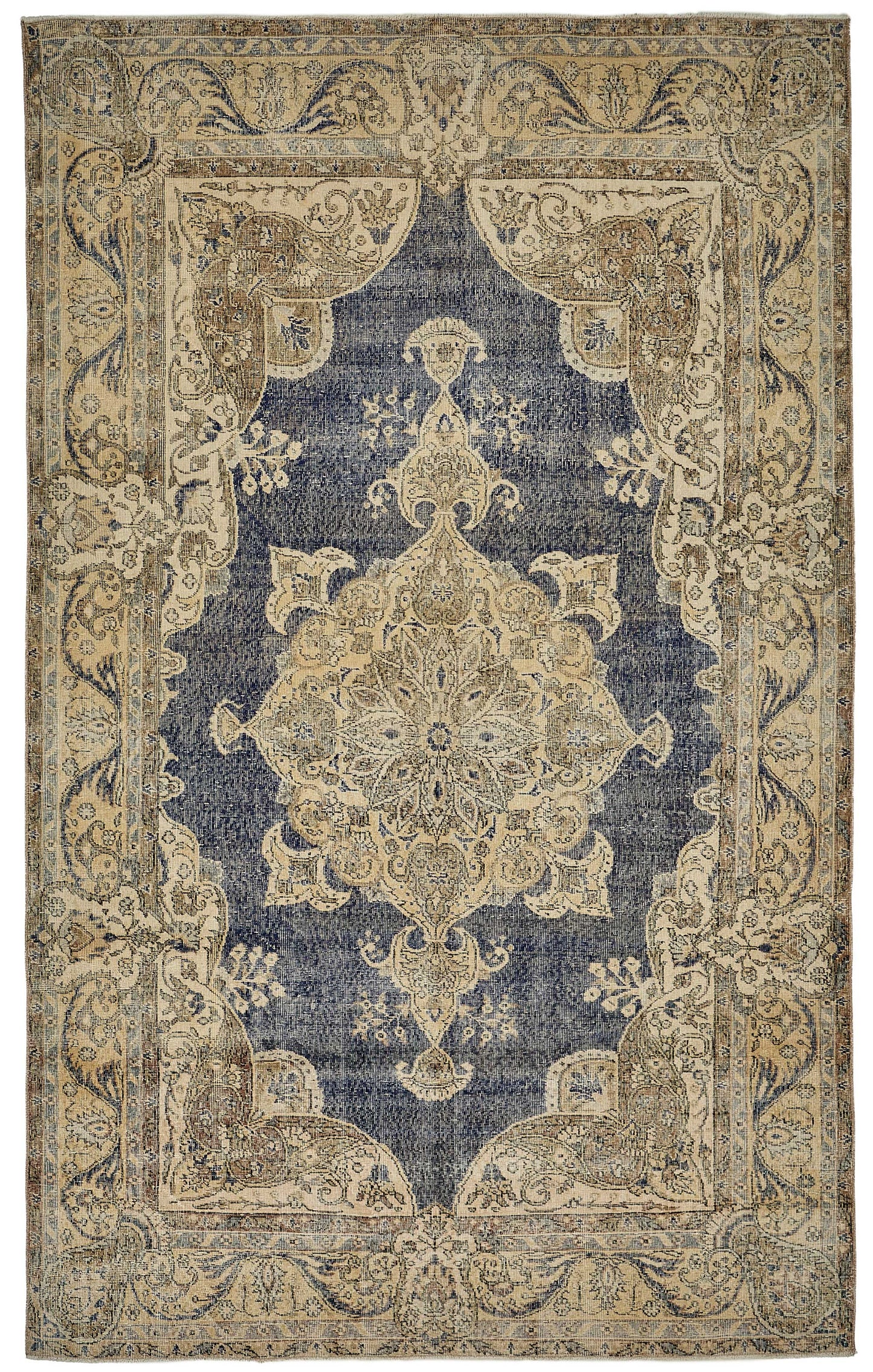 7x11 Hand-Knotted Turkish Vintage Rug - 50812
