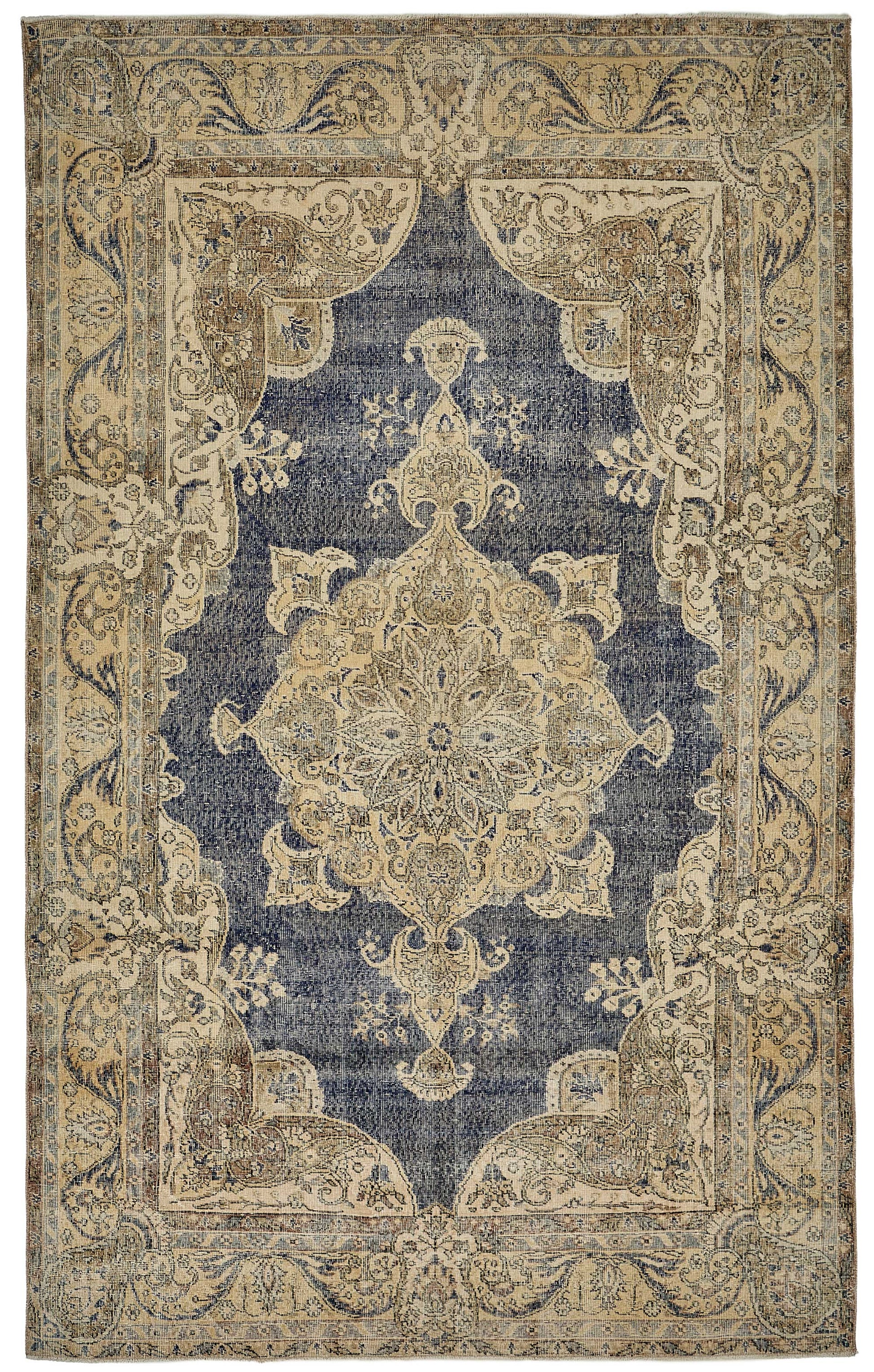 7x11 Hand-Knotted Turkish Vintage Rug - 50812