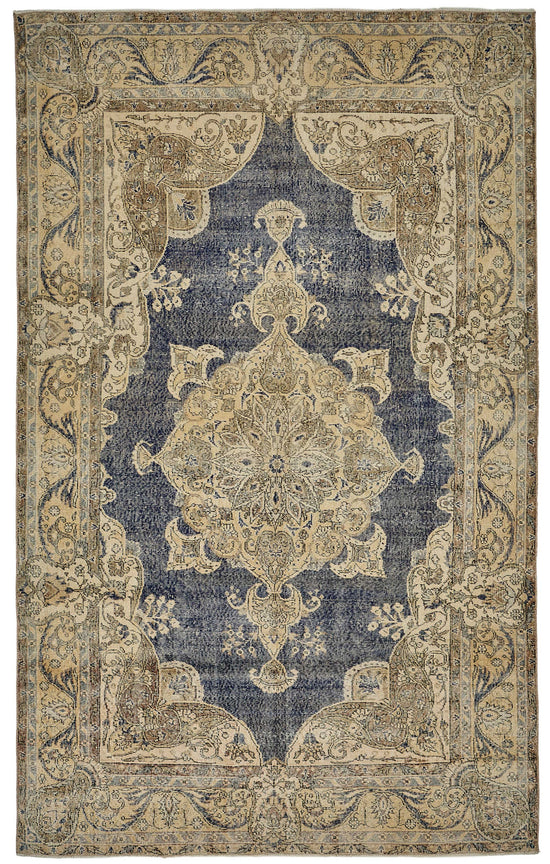 7x11 Hand-Knotted Turkish Vintage Rug - 50812