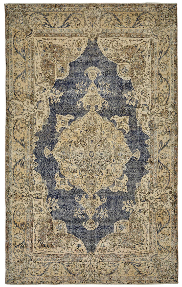 7x11 Hand-Knotted Turkish Vintage Rug - 50812