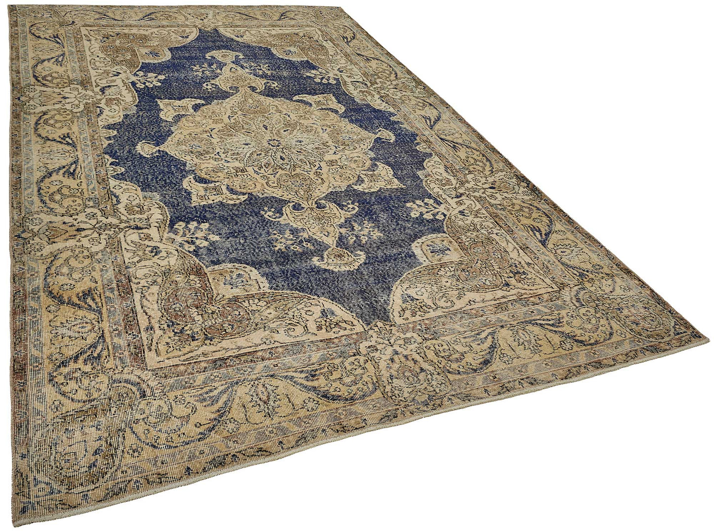 7x11 Hand-Knotted Turkish Vintage Rug - 50812