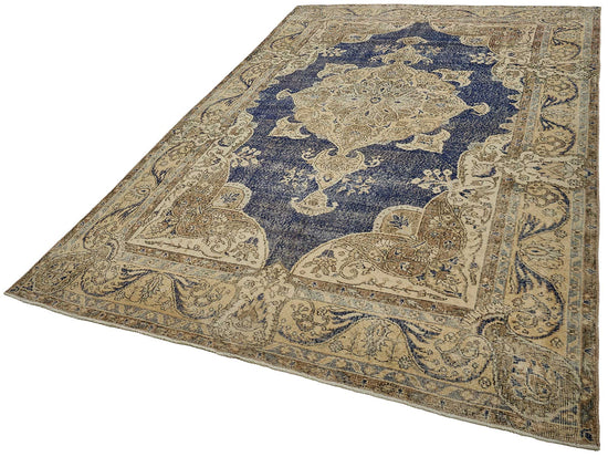7x11 Hand-Knotted Turkish Vintage Rug - 50812