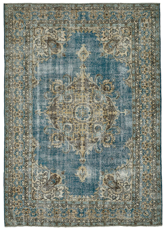 7x10 Hand-Knotted Turkish Vintage Rug - 50813