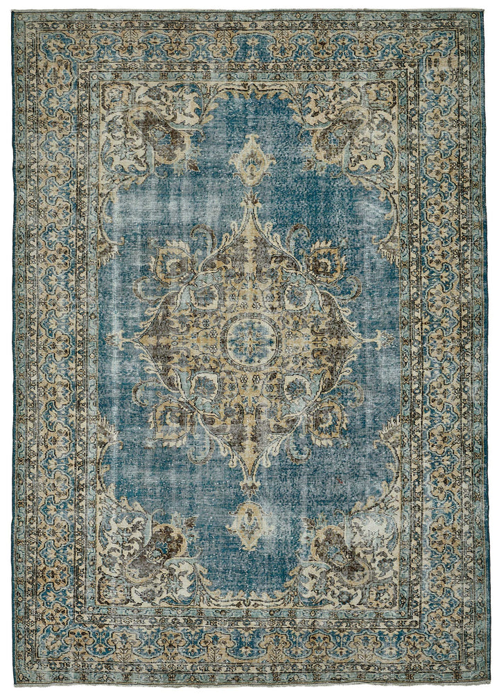 7x10 Hand-Knotted Turkish Vintage Rug - 50813