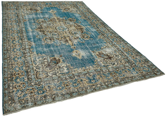 7x10 Hand-Knotted Turkish Vintage Rug - 50813