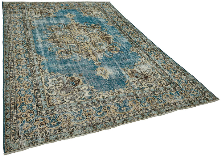 7x10 Hand-Knotted Turkish Vintage Rug - 50813