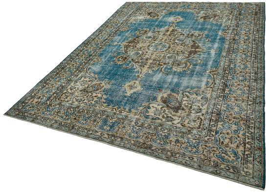 7x10 Hand-Knotted Turkish Vintage Rug - 50813