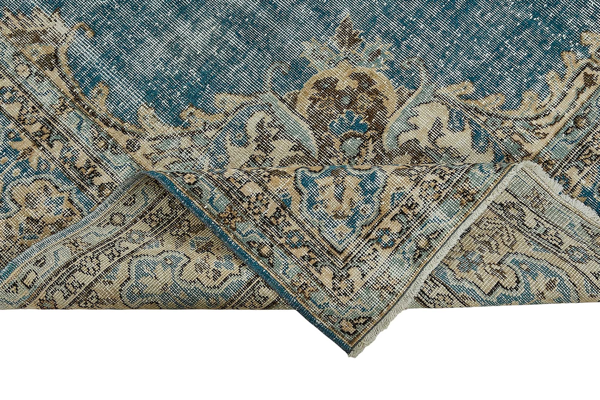 7x10 Hand-Knotted Turkish Vintage Rug - 50813