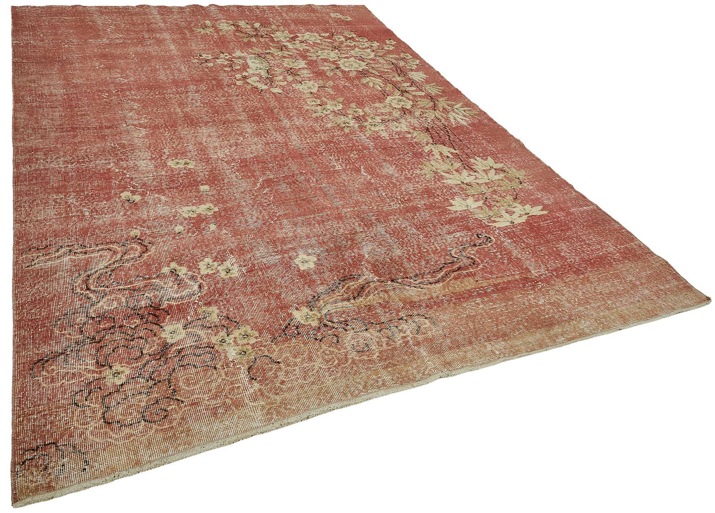 7x10 Hand-Knotted Turkish Vintage Rug - 50814