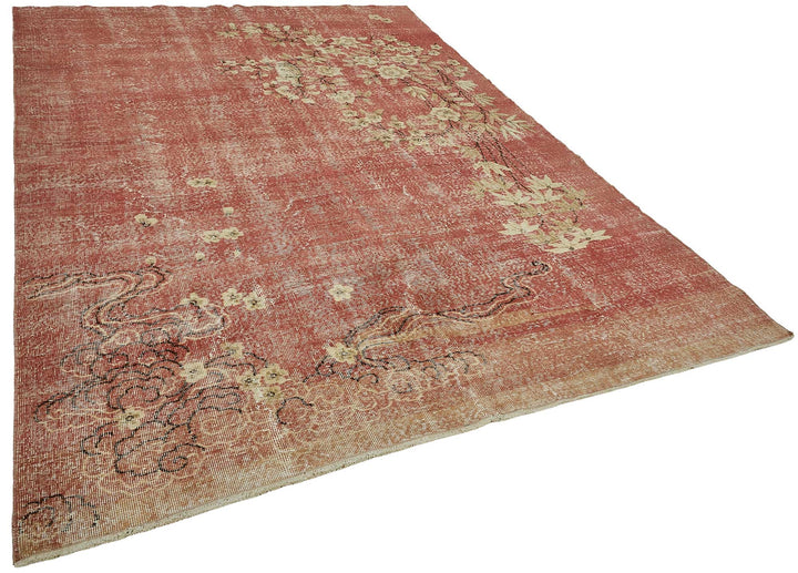 7x10 Hand-Knotted Turkish Vintage Rug - 50814