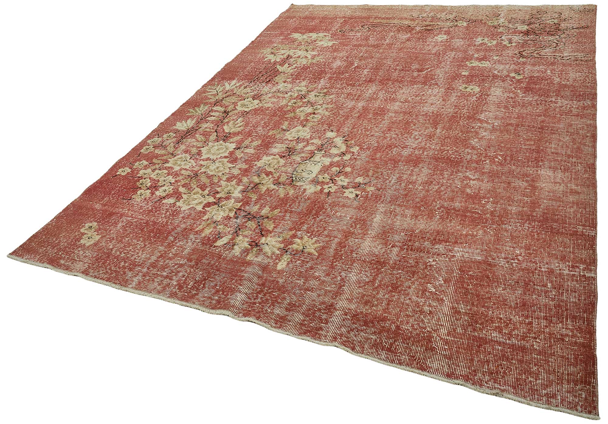 7x10 Hand-Knotted Turkish Vintage Rug - 50814