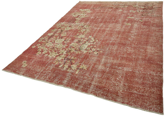 7x10 Hand-Knotted Turkish Vintage Rug - 50814