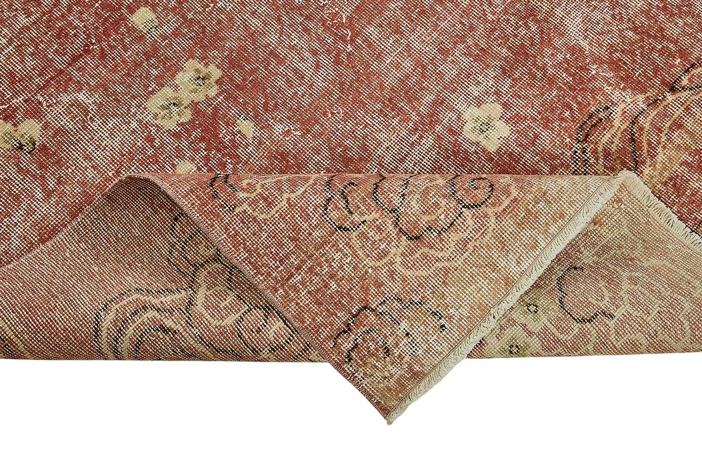 7x10 Hand-Knotted Turkish Vintage Rug - 50814