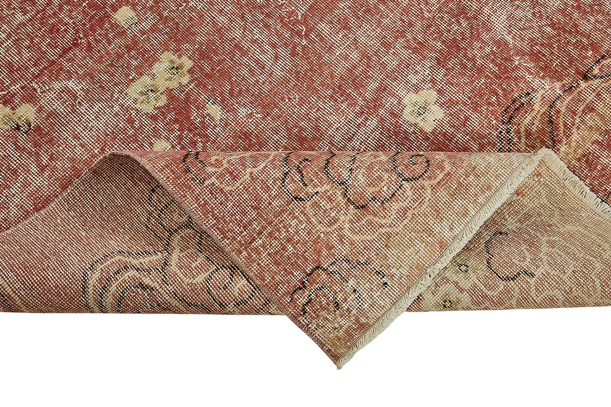 7x10 Hand-Knotted Turkish Vintage Rug - 50814