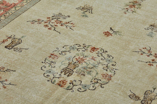 7x10 Hand-Knotted Turkish Vintage Rug - 50815