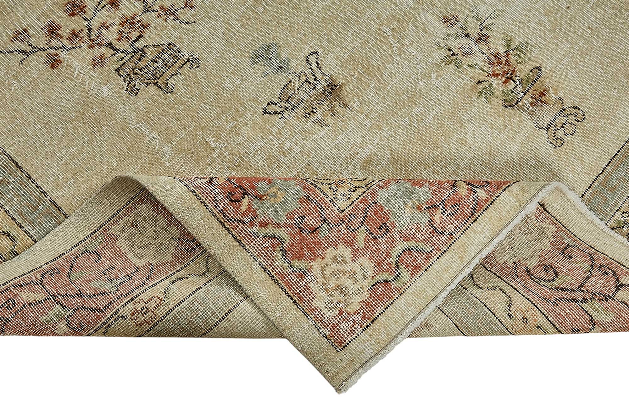 7x10 Hand-Knotted Turkish Vintage Rug - 50815