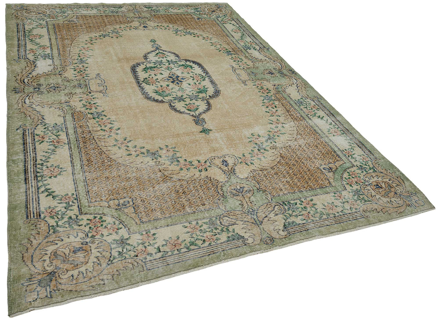 7x10 Hand-Knotted Turkish Vintage Rug - 50816
