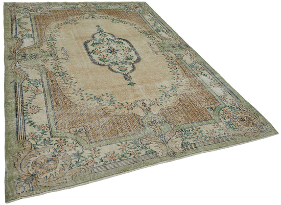 7x10 Hand-Knotted Turkish Vintage Rug - 50816