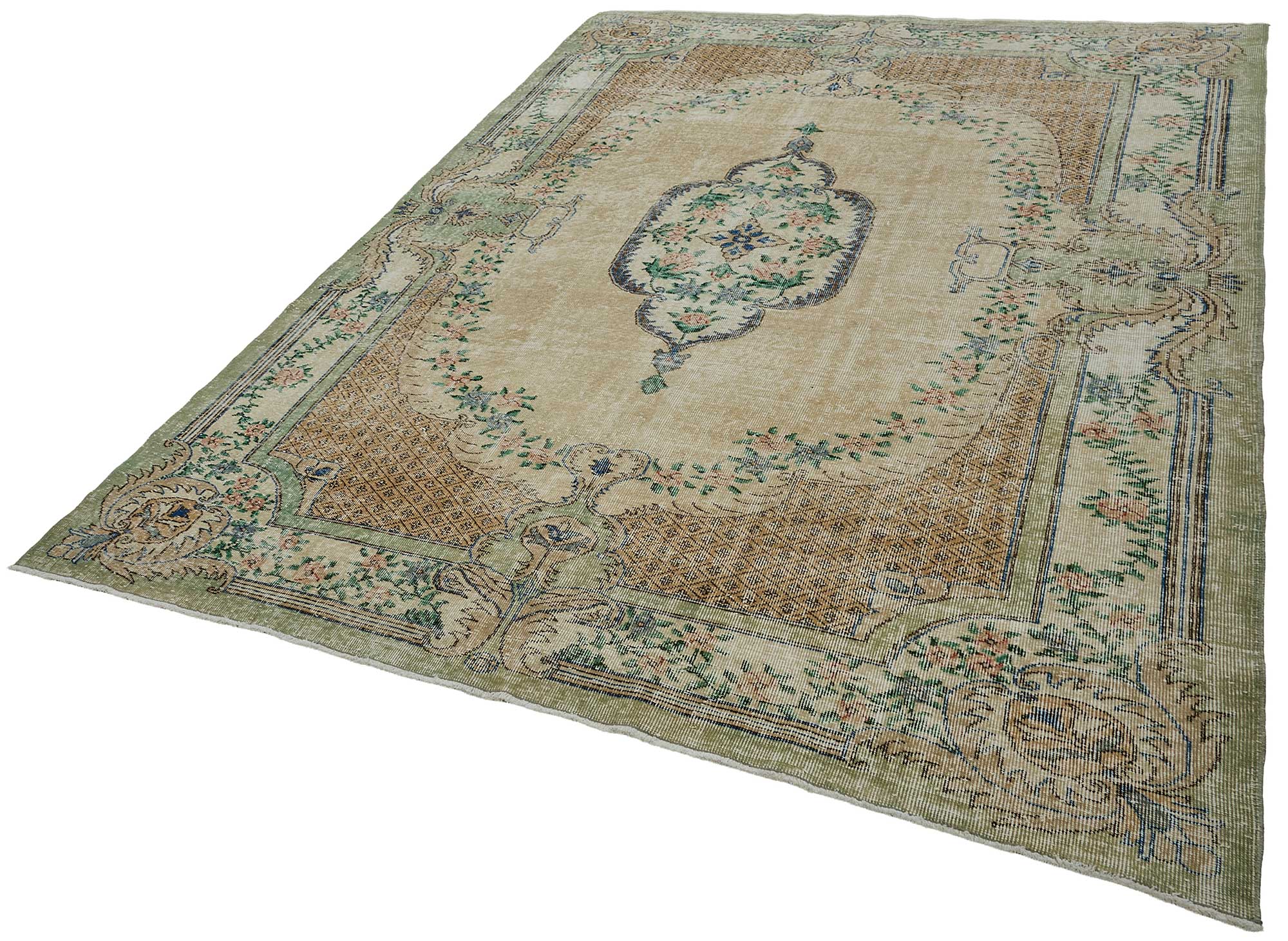7x10 Hand-Knotted Turkish Vintage Rug - 50816