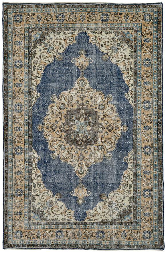 7x10 Hand-Knotted Turkish Vintage Rug - 50817
