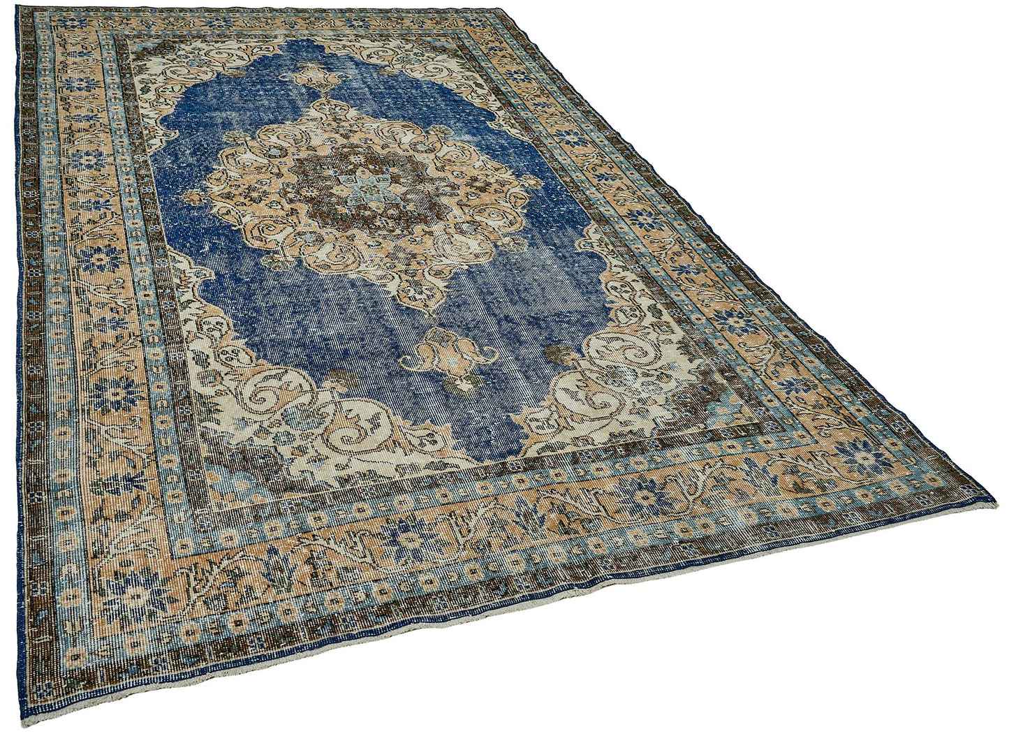 7x10 Hand-Knotted Turkish Vintage Rug - 50817