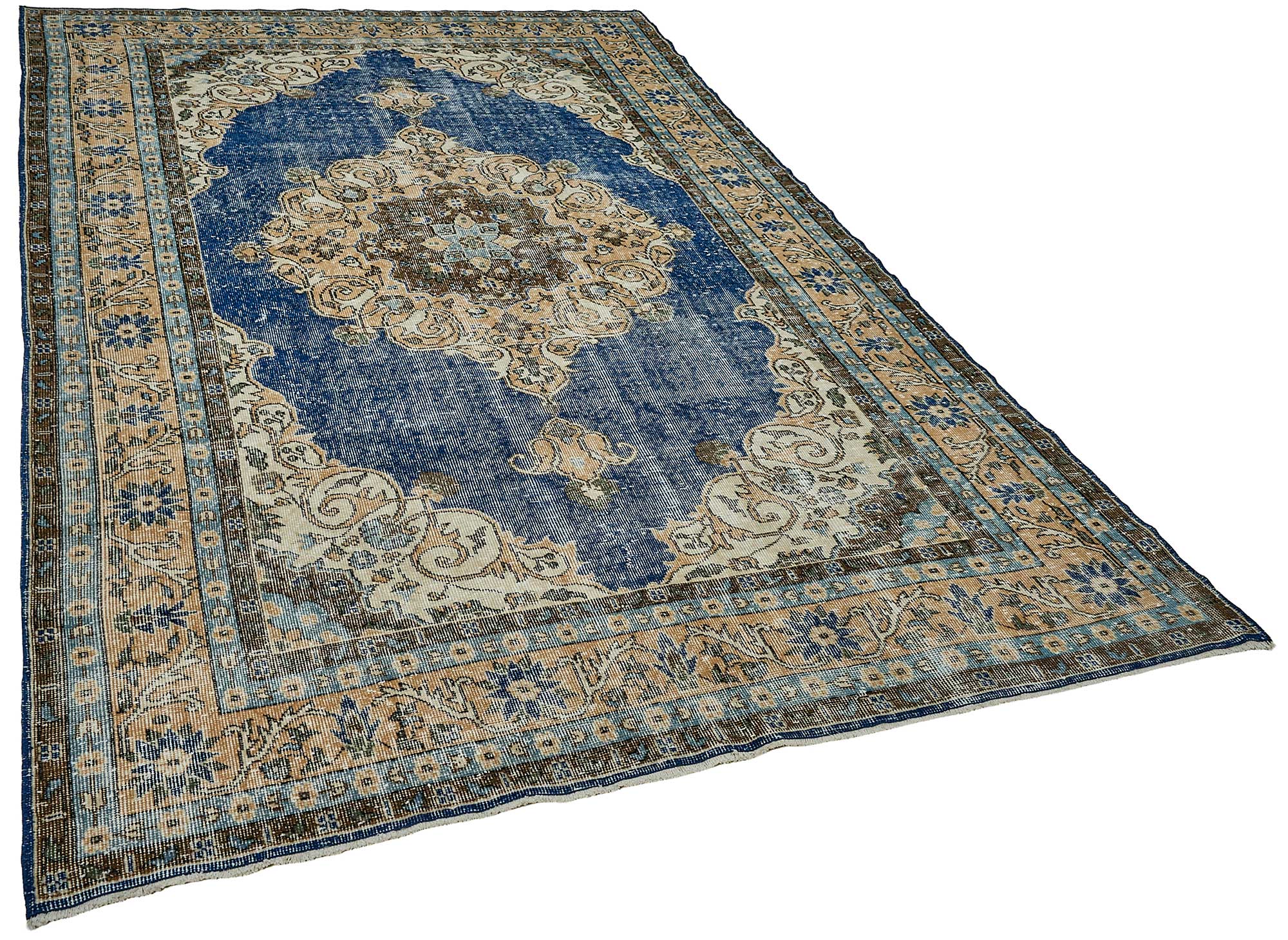 7x10 Hand-Knotted Turkish Vintage Rug - 50817