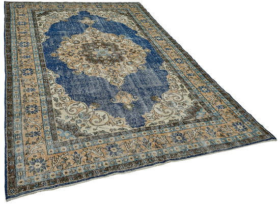 7x10 Hand-Knotted Turkish Vintage Rug - 50817