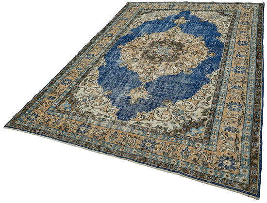 7x10 Hand-Knotted Turkish Vintage Rug - 50817