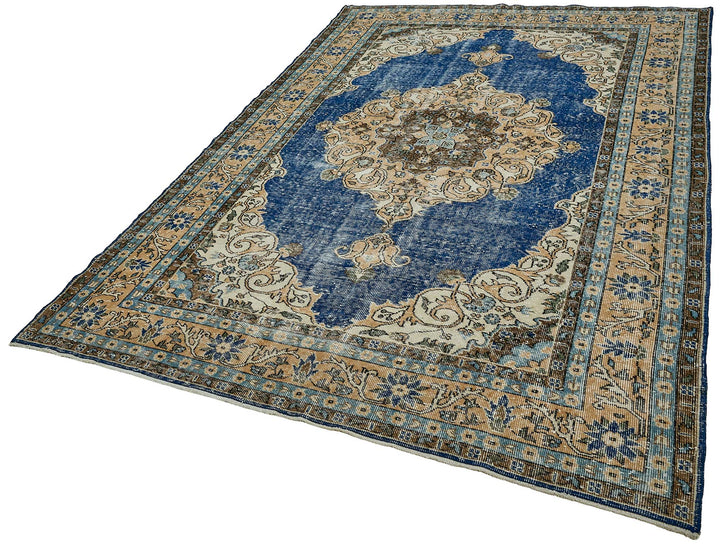 7x10 Hand-Knotted Turkish Vintage Rug - 50817