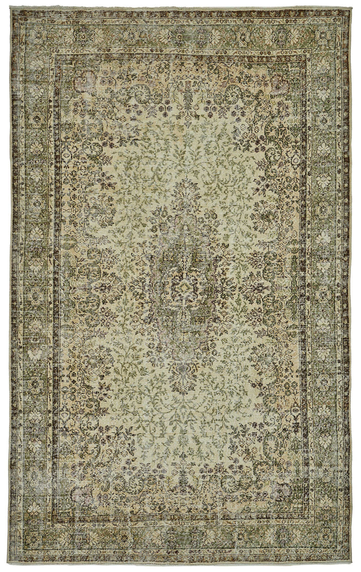 7x11 Hand-Knotted Turkish Vintage Rug - 50819