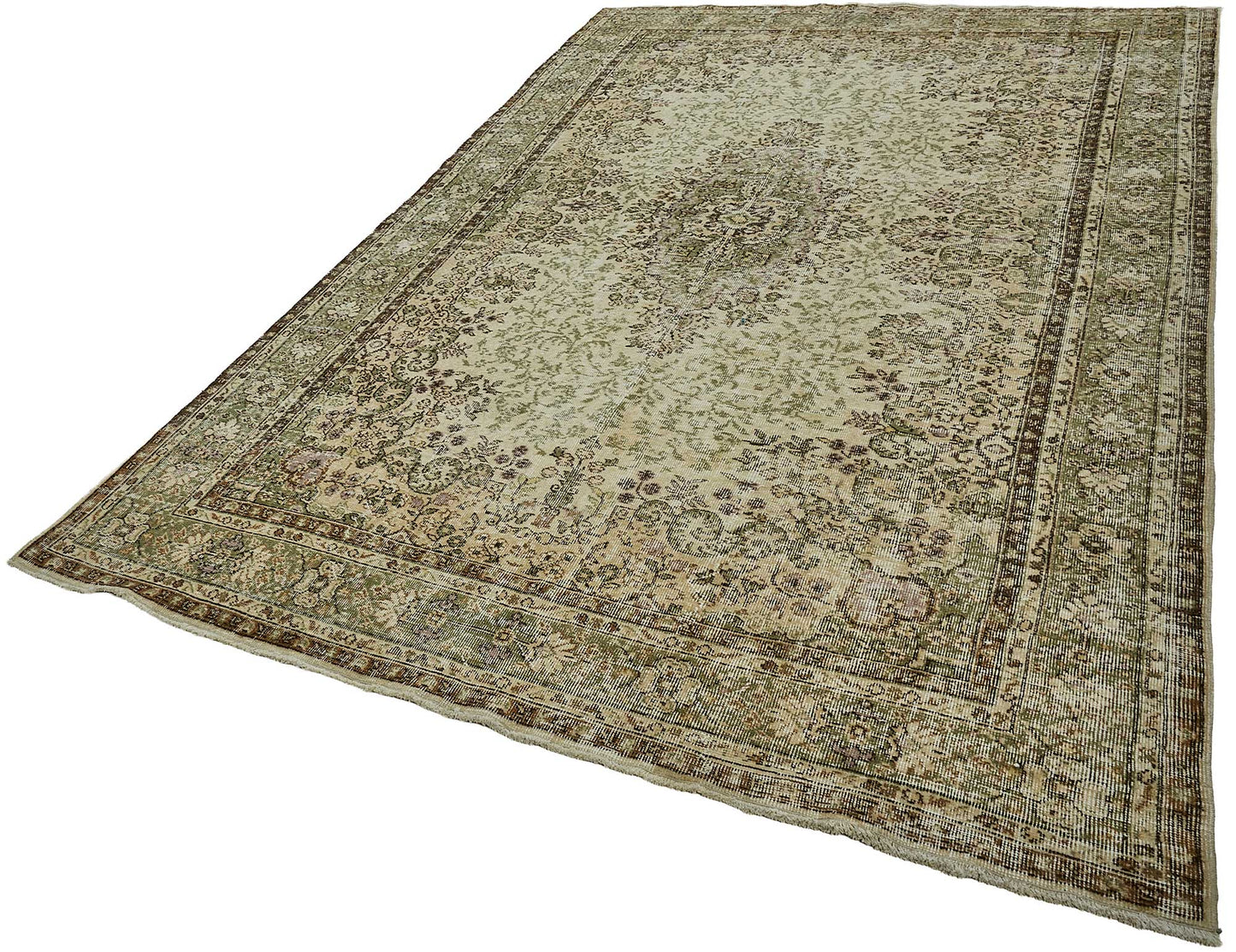 7x11 Hand-Knotted Turkish Vintage Rug - 50819