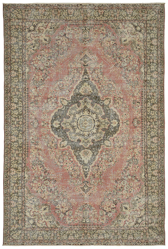 7x10 Hand-Knotted Turkish Vintage Rug - 50820