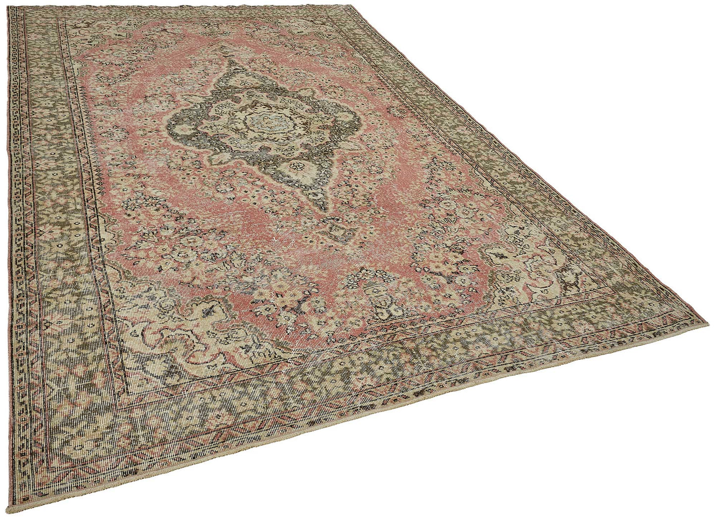 7x10 Hand-Knotted Turkish Vintage Rug - 50820