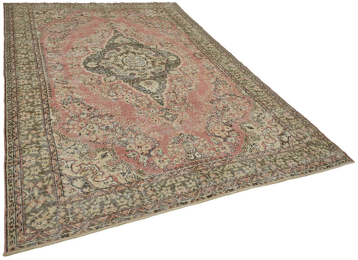 7x10 Hand-Knotted Turkish Vintage Rug - 50820