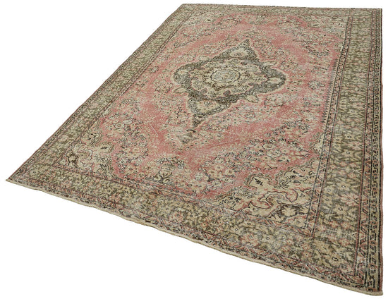 7x10 Hand-Knotted Turkish Vintage Rug - 50820