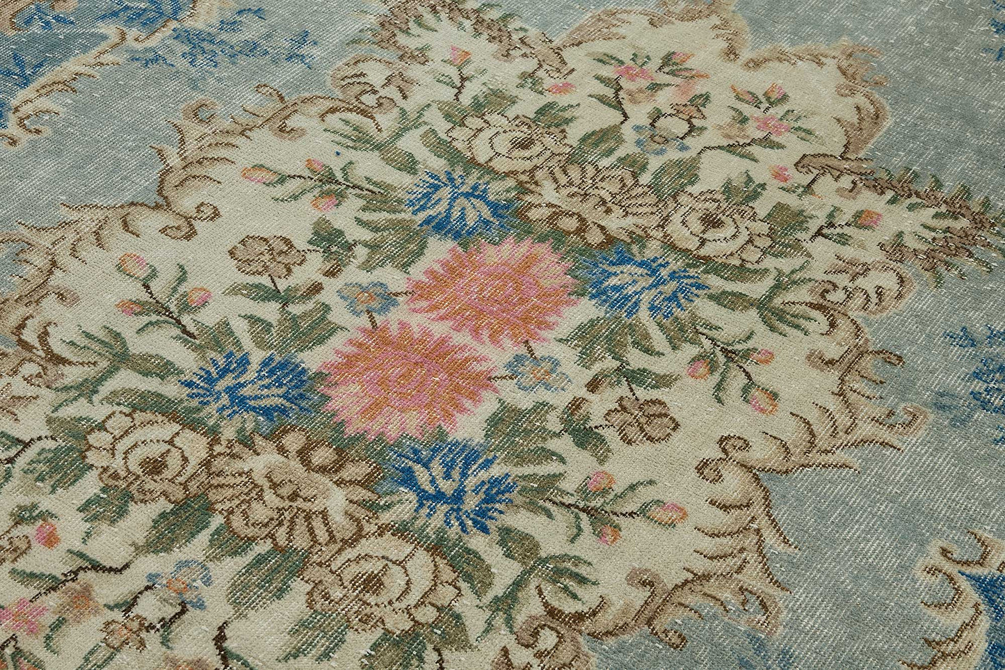 7x10 Hand-Knotted Turkish Vintage Rug - 50821