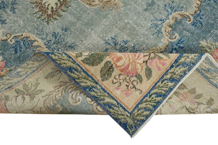 7x10 Hand-Knotted Turkish Vintage Rug - 50821