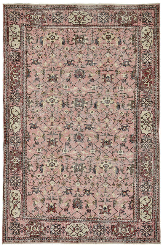 7x10 Hand-Knotted Turkish Vintage Rug - 50822