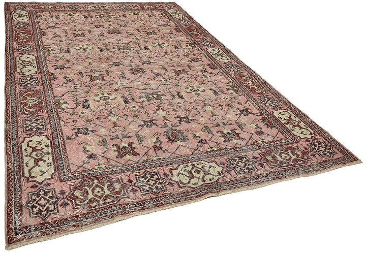 7x10 Hand-Knotted Turkish Vintage Rug - 50822