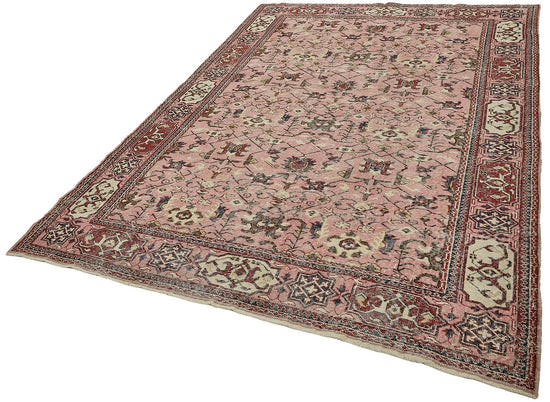 7x10 Hand-Knotted Turkish Vintage Rug - 50822