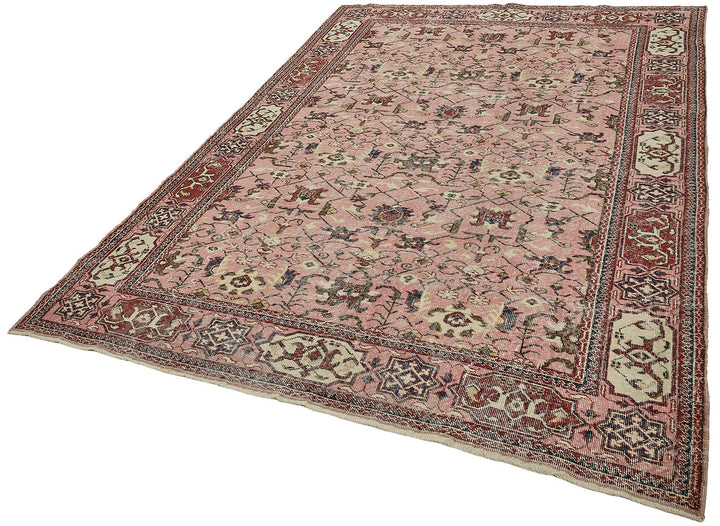 7x10 Hand-Knotted Turkish Vintage Rug - 50822