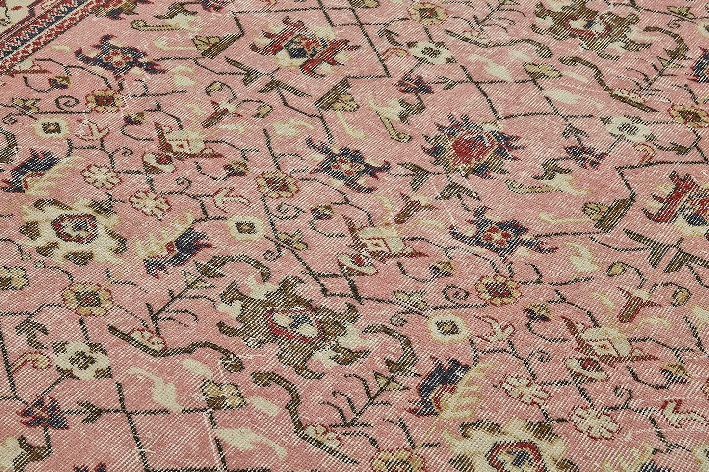 7x10 Hand-Knotted Turkish Vintage Rug - 50822
