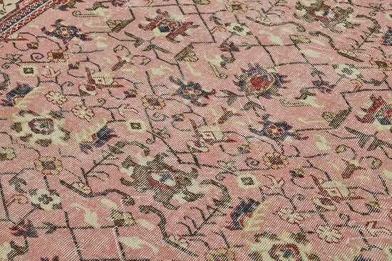7x10 Hand-Knotted Turkish Vintage Rug - 50822