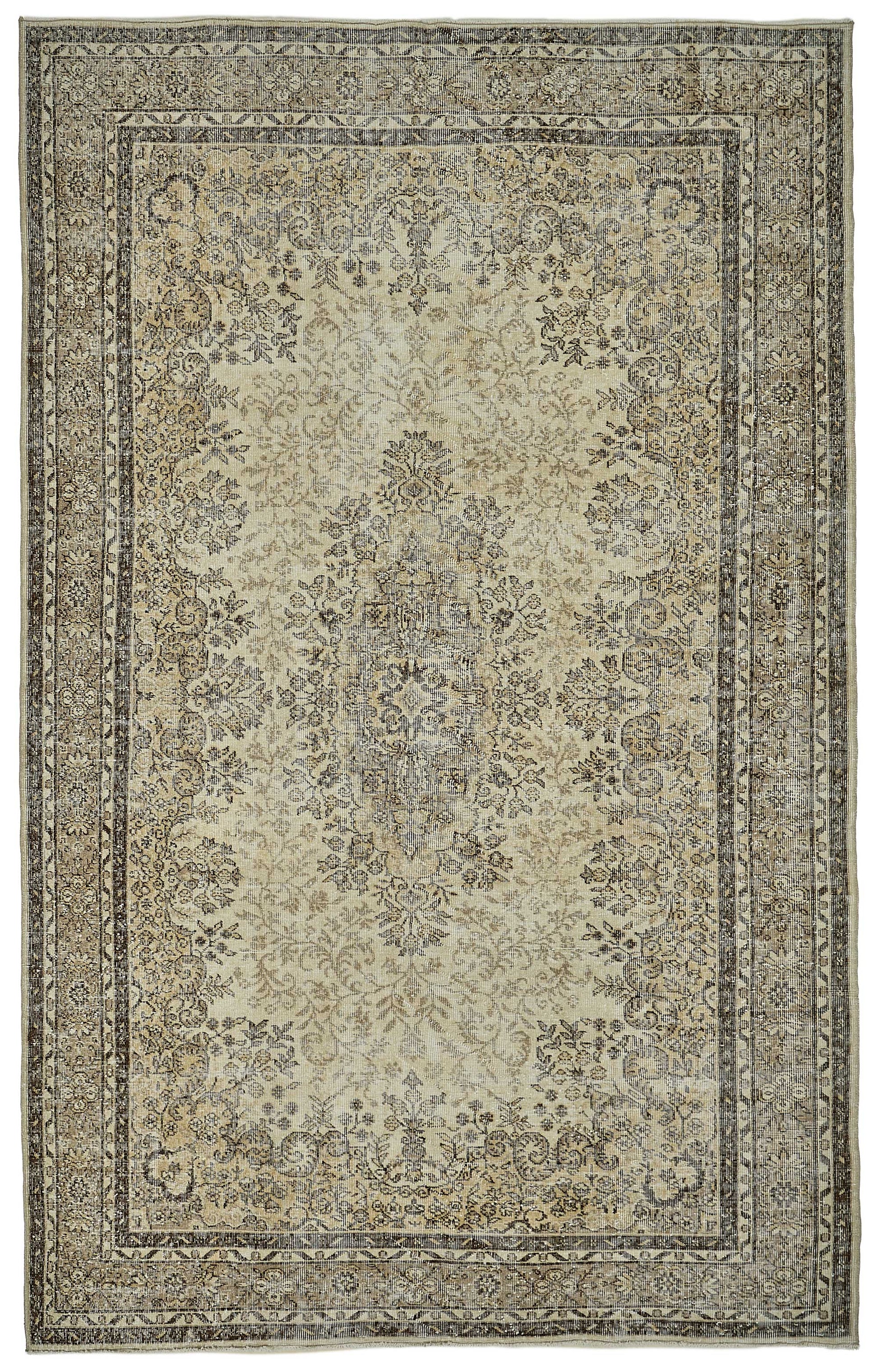7x11 Hand-Knotted Turkish Vintage Rug - 50823