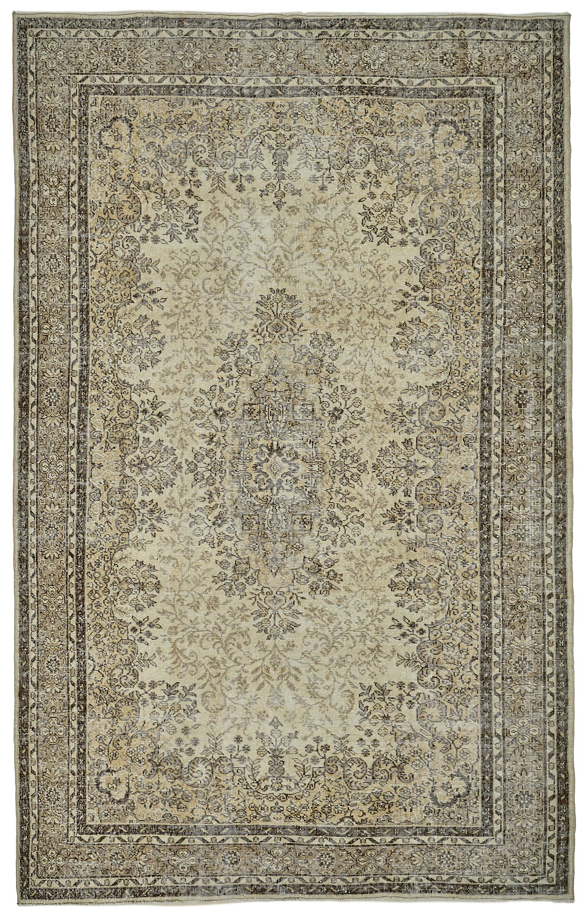 7x11 Hand-Knotted Turkish Vintage Rug - 50823