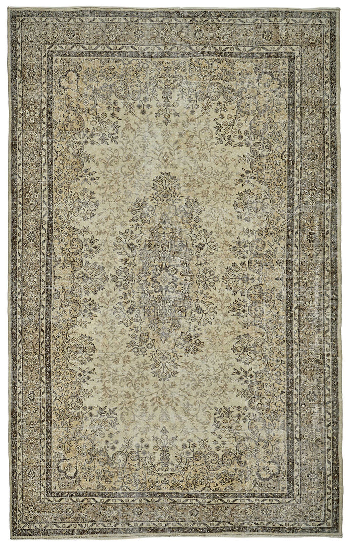 7x11 Hand-Knotted Turkish Vintage Rug - 50823