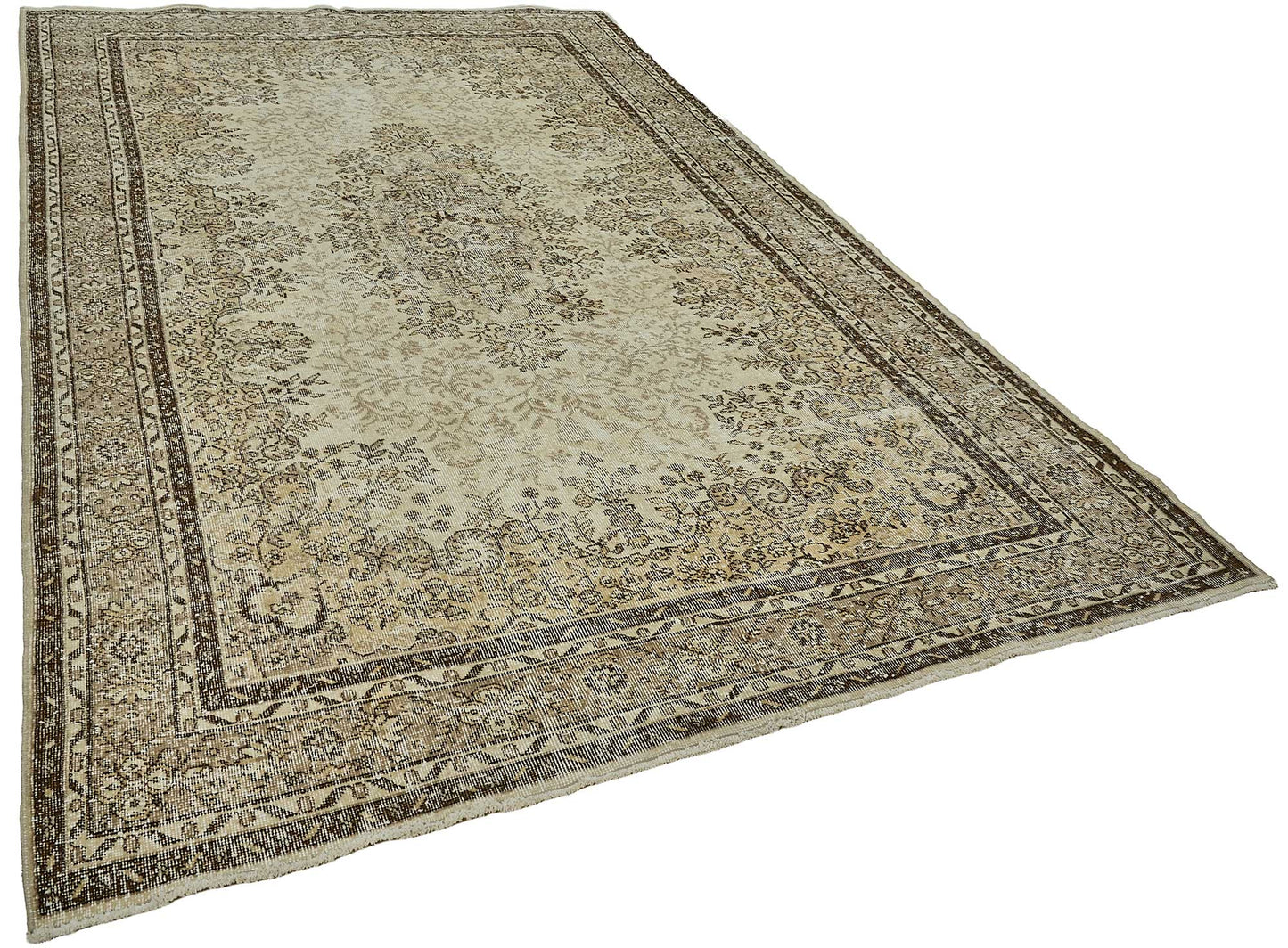 7x11 Hand-Knotted Turkish Vintage Rug - 50823